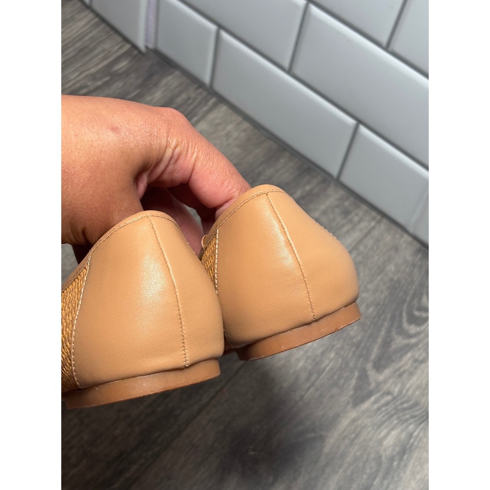 Torrid Tan Woven Cap Toe Ballet Flats Women Round Toe Bow Accent Shoes 8.5WW - Picture 6 of 9